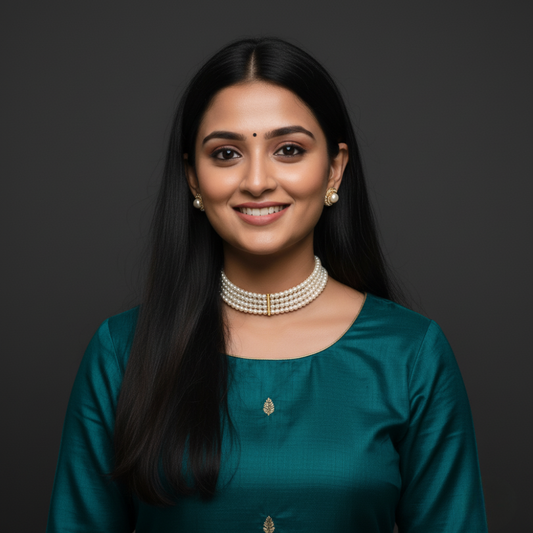 Hyderabadi Pearl Four Row Choker