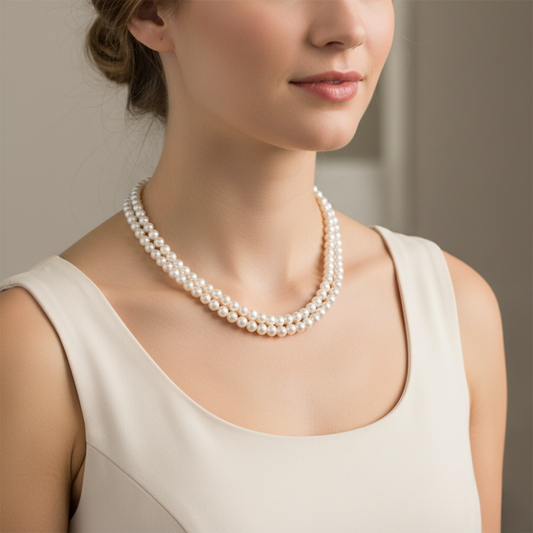 Alluring White Pearl Necklace