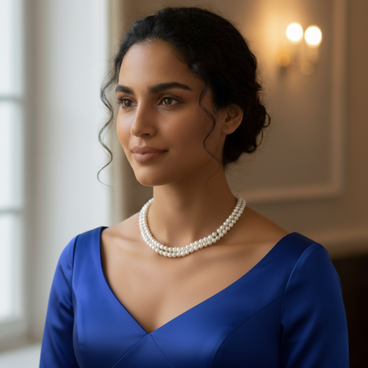 Fancy White Pearl Necklace