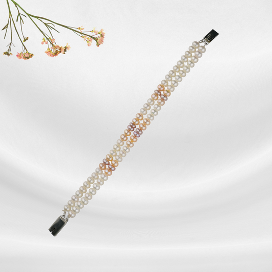 Graceful Multi-Coloured Pearl Bracelet