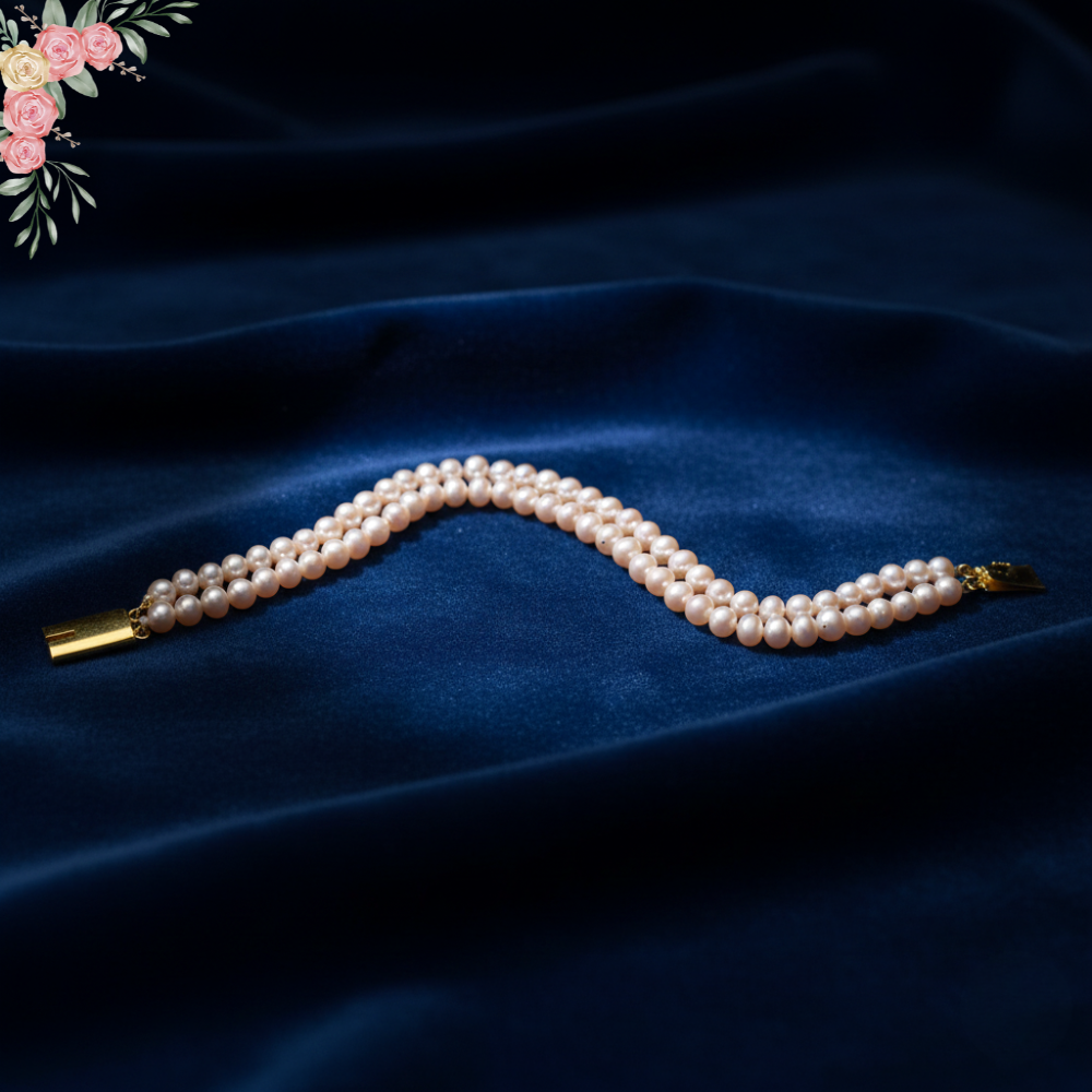 Rosé Cascade Pearl Bracelet