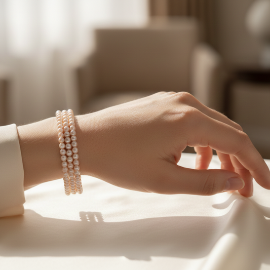 The Triple-Strand Aurora Pearl Bracelet