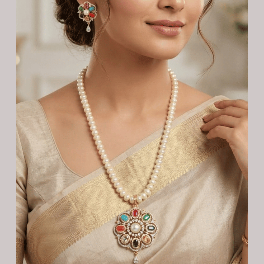 Freshwater Beautiful Pearl Locket Set