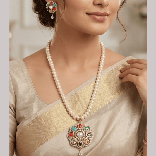 Freshwater Beautiful Pearl Locket Set