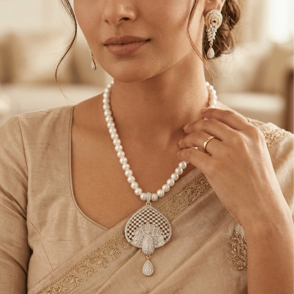 Pearl Locket Set By MangatraiPearls