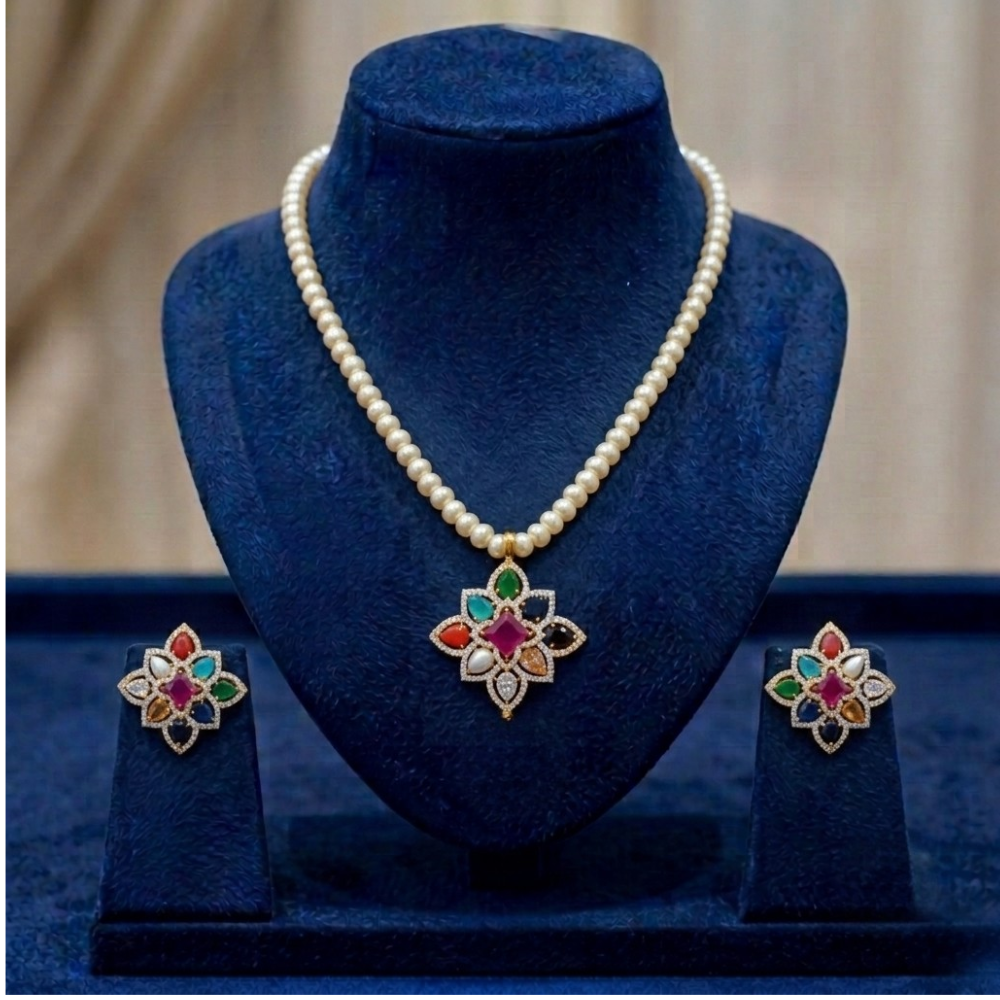 Navaratna Pearl Jewelry Set