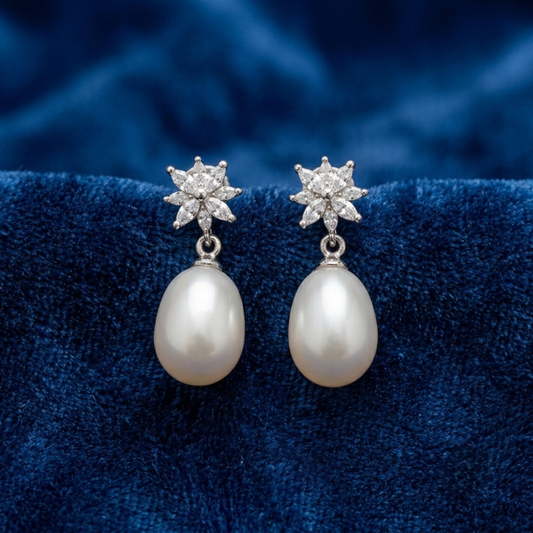 White Ear Rings