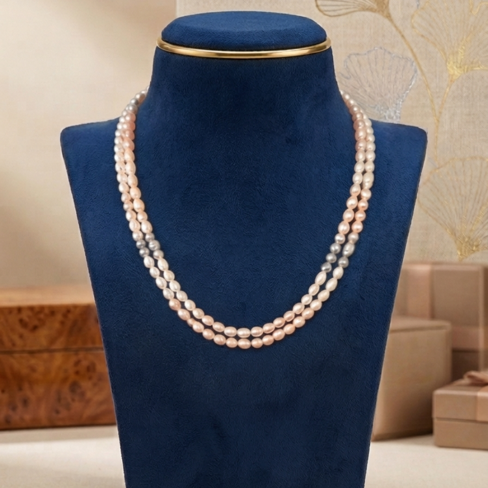 Mixed Colour  Pearl Necklace