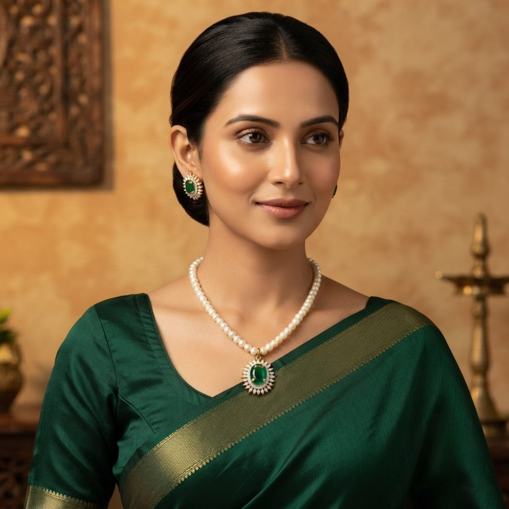 Timeless Pearl Pendant Necklace Set