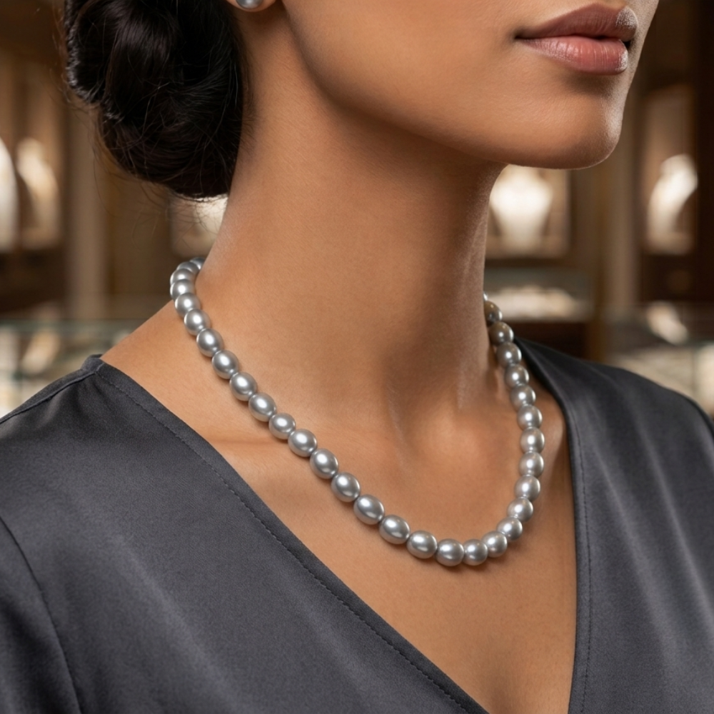 Grey Pearl Necklace
