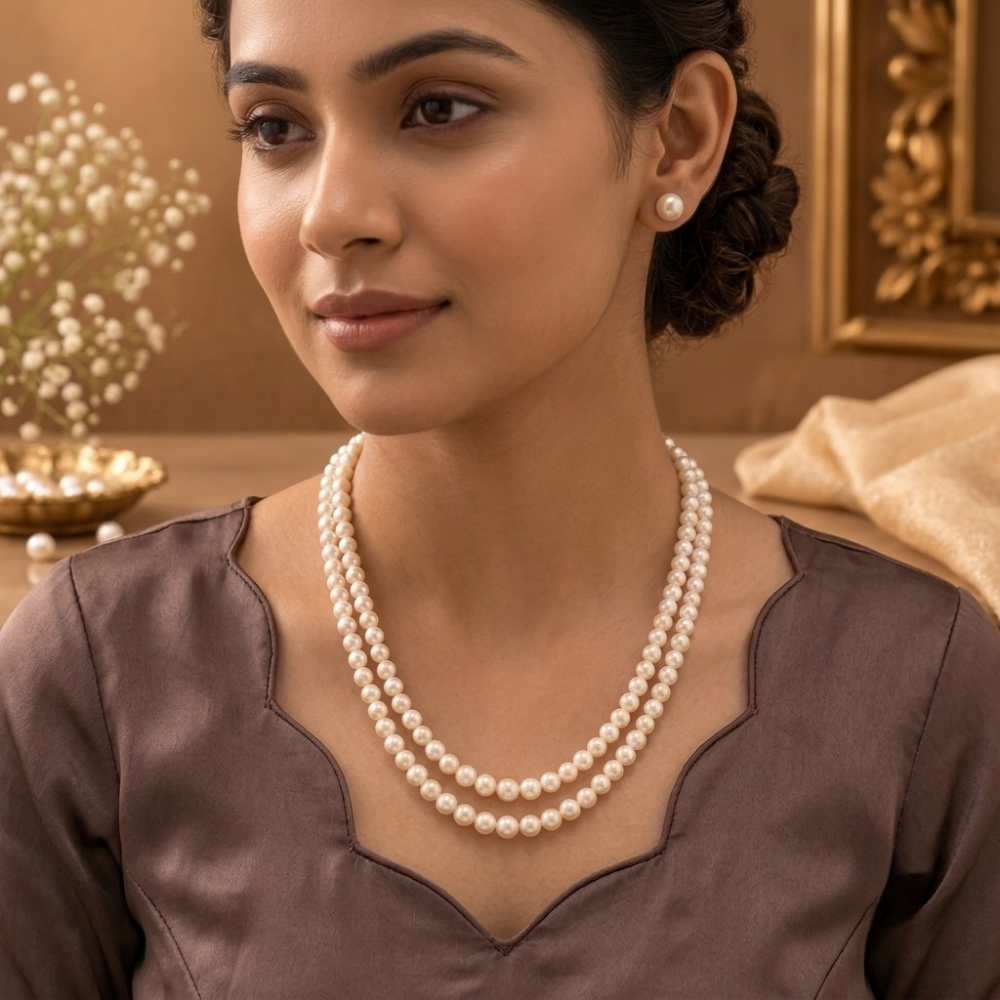 Freshwater Pearl 2 Strand Necklace