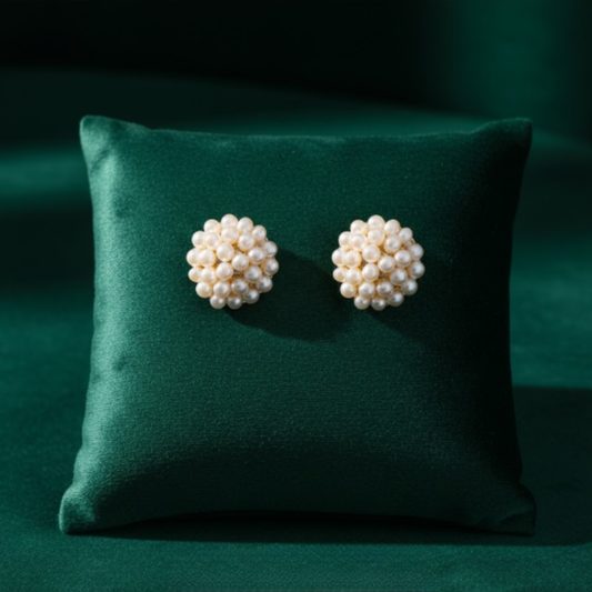 Petite Pearl Ball Studs