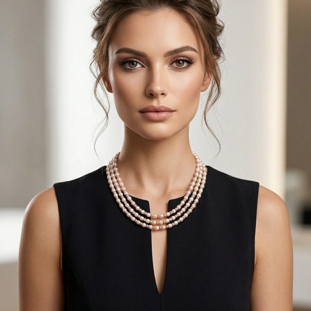 Freshwater Pearl Necklace 3 lines