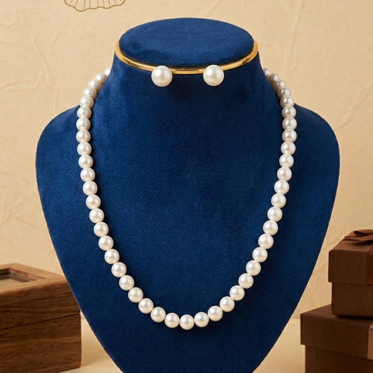 Pearl necklace with tops for gifting