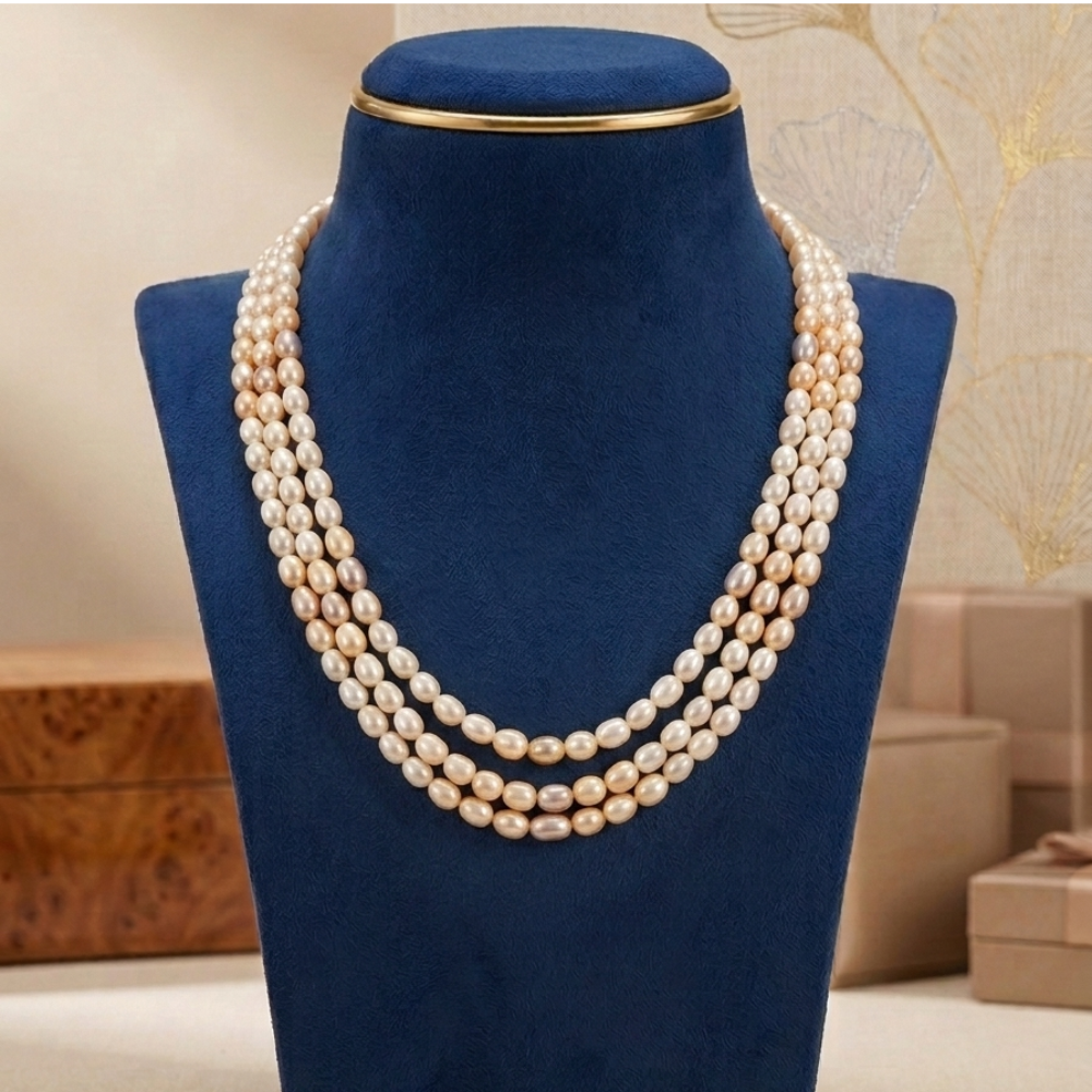 Three-Strand Freshwater Pearl Necklace