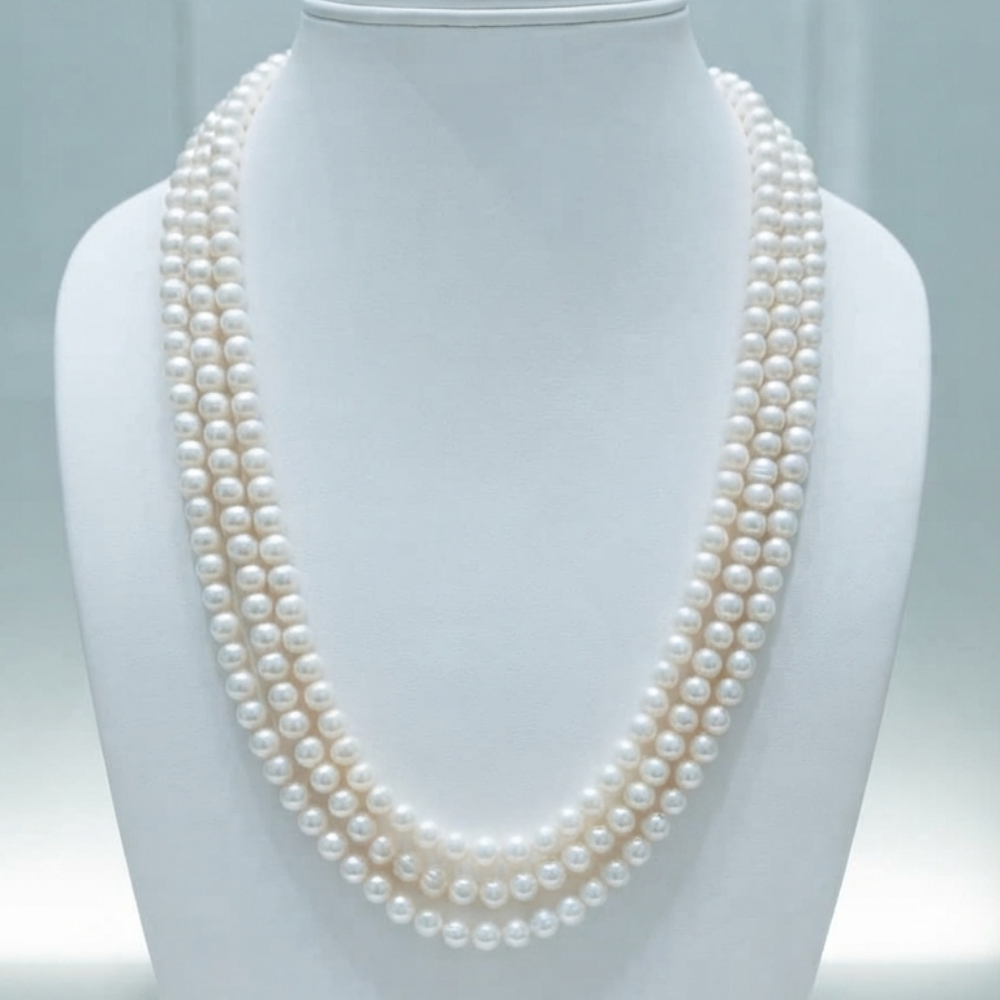 Freshwater Pearl Necklace 3 Rows