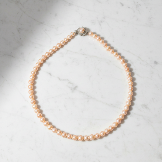Rose Aurora Freshwater Pearl Necklace