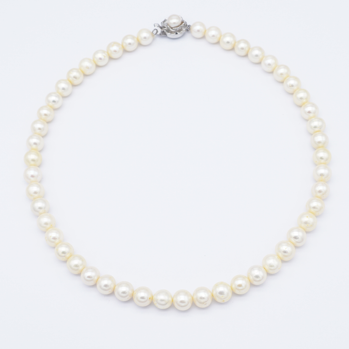 Fresh Water Single Lines Yellow Round Pearl Necklace